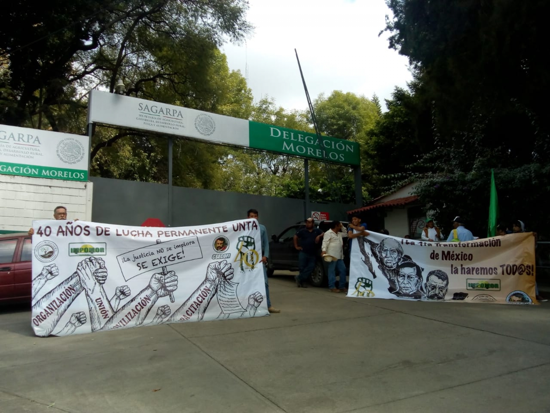 Se manifiesta la UNTA en la delegación de Sagarpa