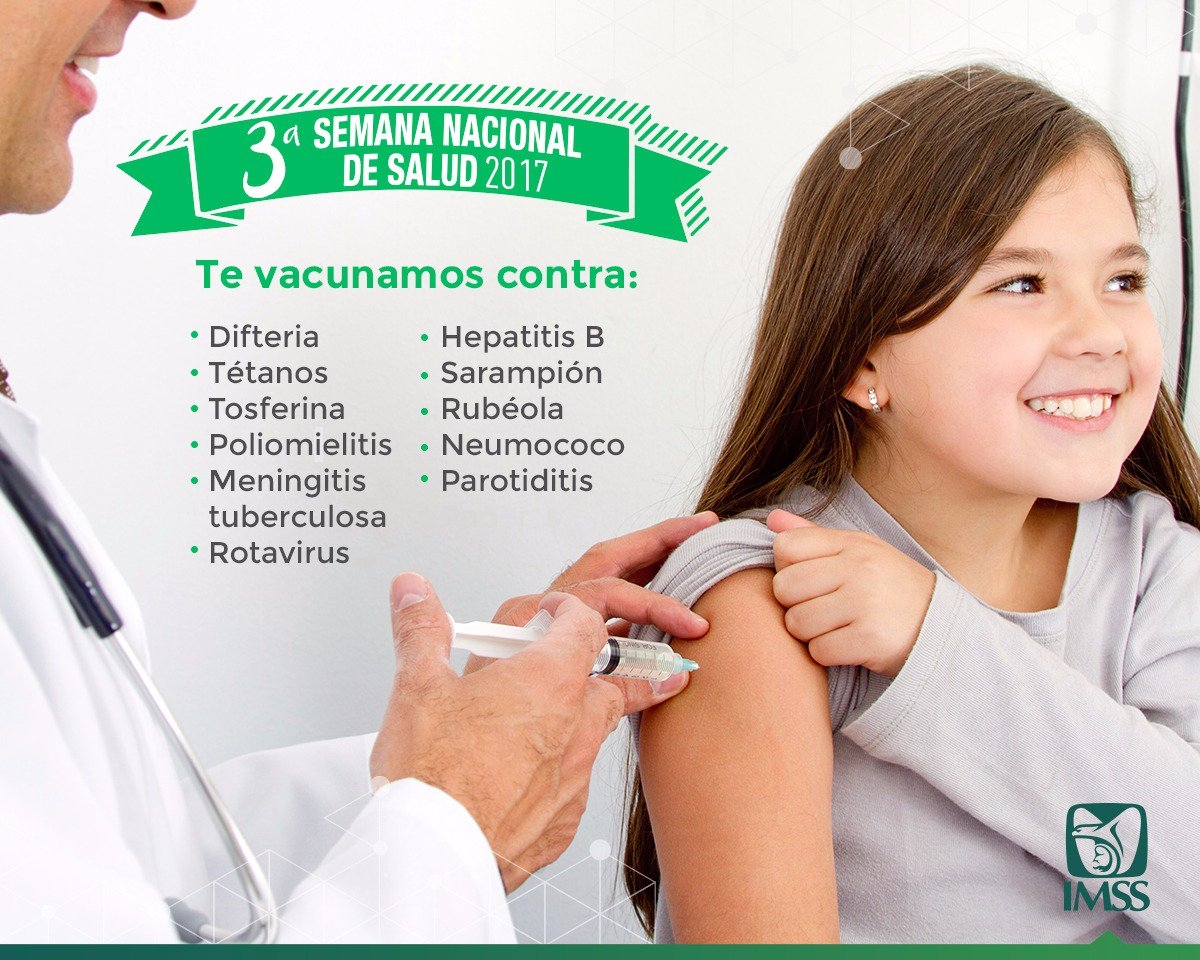 Avanza IMSS Morelos con aplicación de vacunas en la Tercera Semana Nacional de Salud 2017