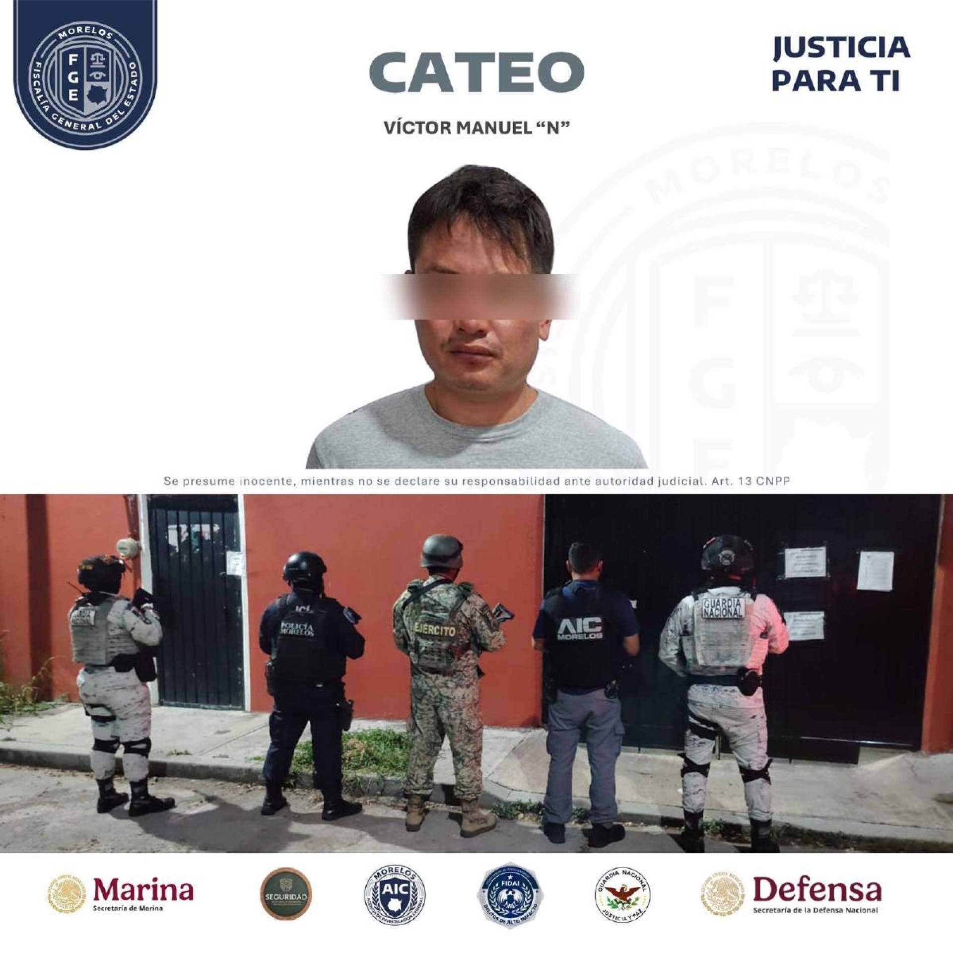 Cinco detenidos en cateos en domicilios de Cuautla y Yecapixtla