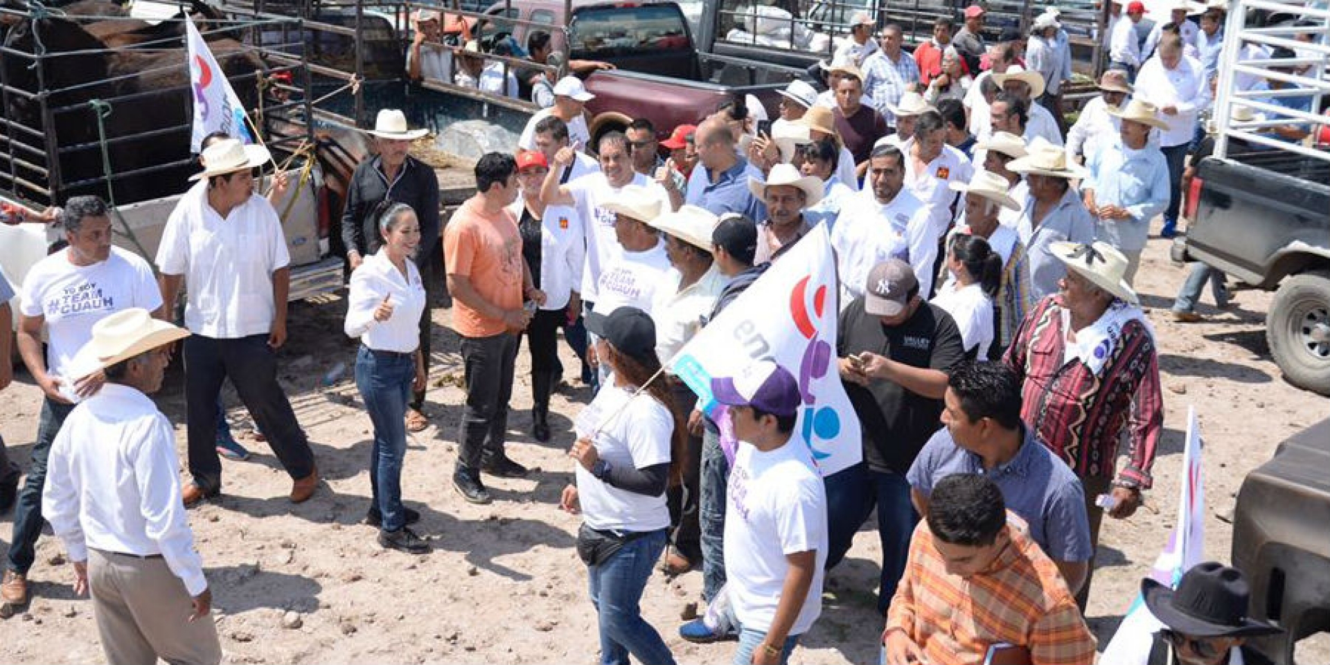 Se reúne candidato a gobernador por la coalición 'Juntos Haremos Historia' con líderes ganaderos de la zona oriente