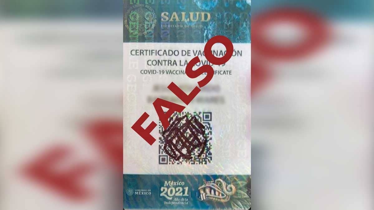 Secretaría de Salud alerta por tarjeta de vacunación COVID falsa