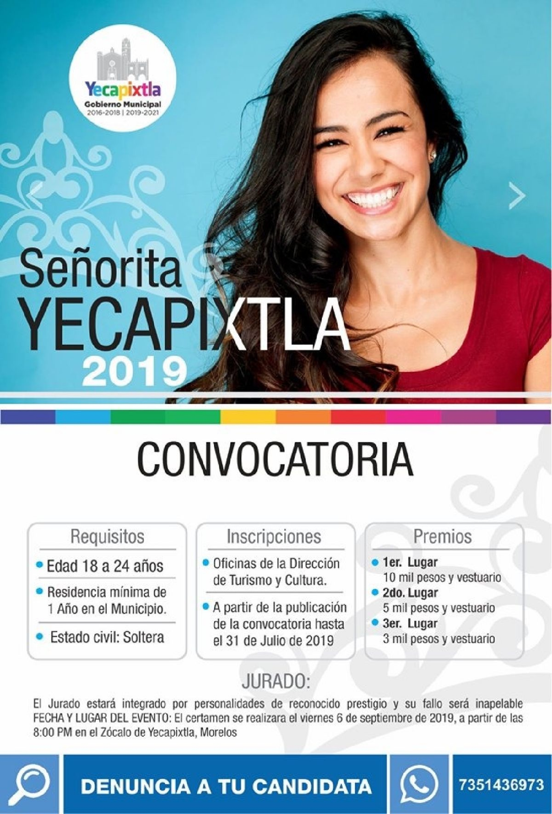 Convocan a certamen Señorita Yecapixtla 2019