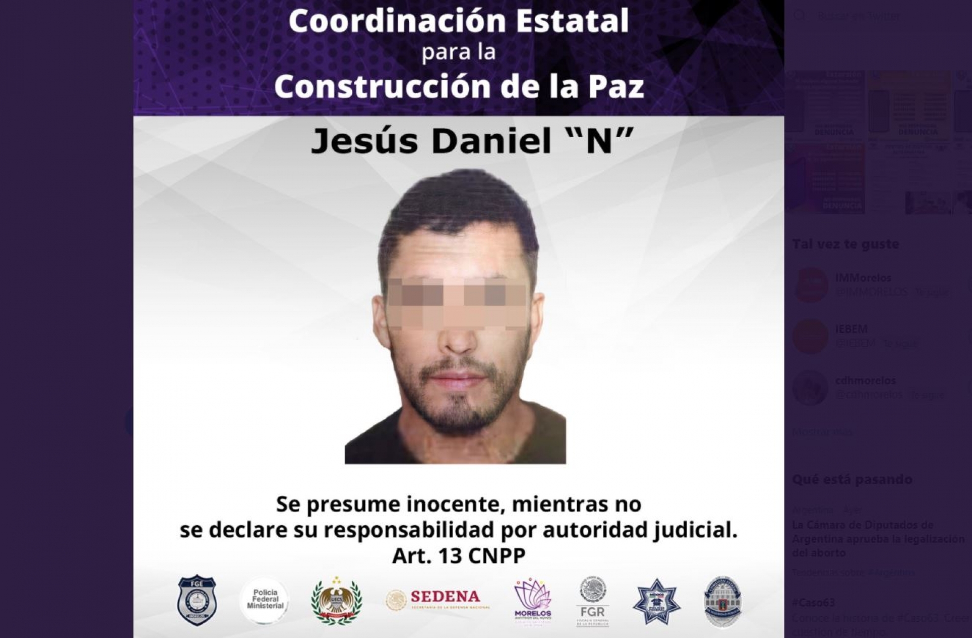 Atrapan a individuo relacionado con dos asesinatos