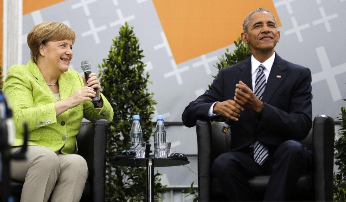 Reciben a Obama como una estrella en Berlín