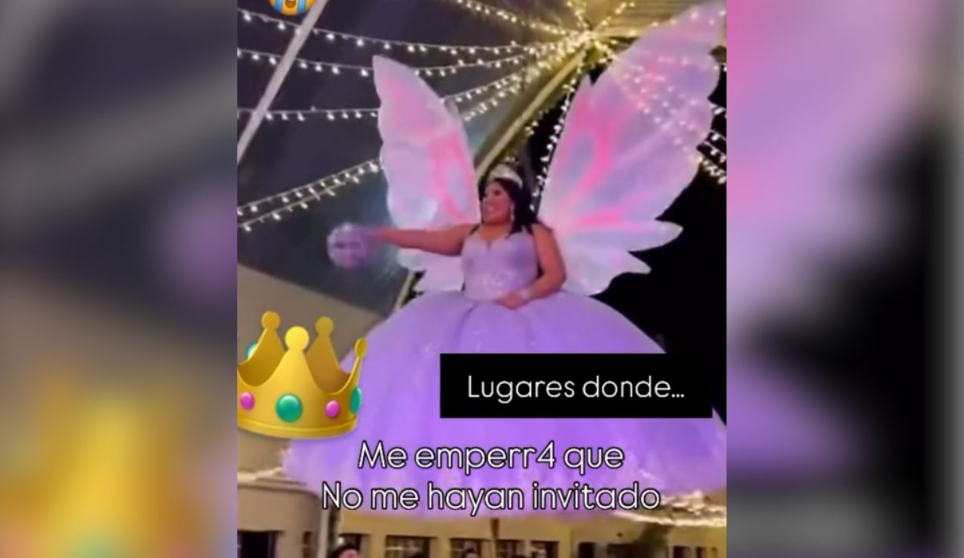 Quinceañera sorprende al descender como hada y su video se hace viral