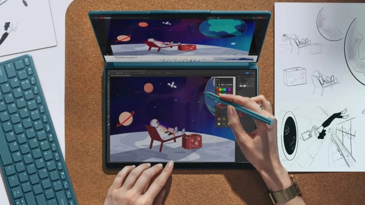 CES 2023: Lenovo presenta un innovador portátil plegable con dos pantallas