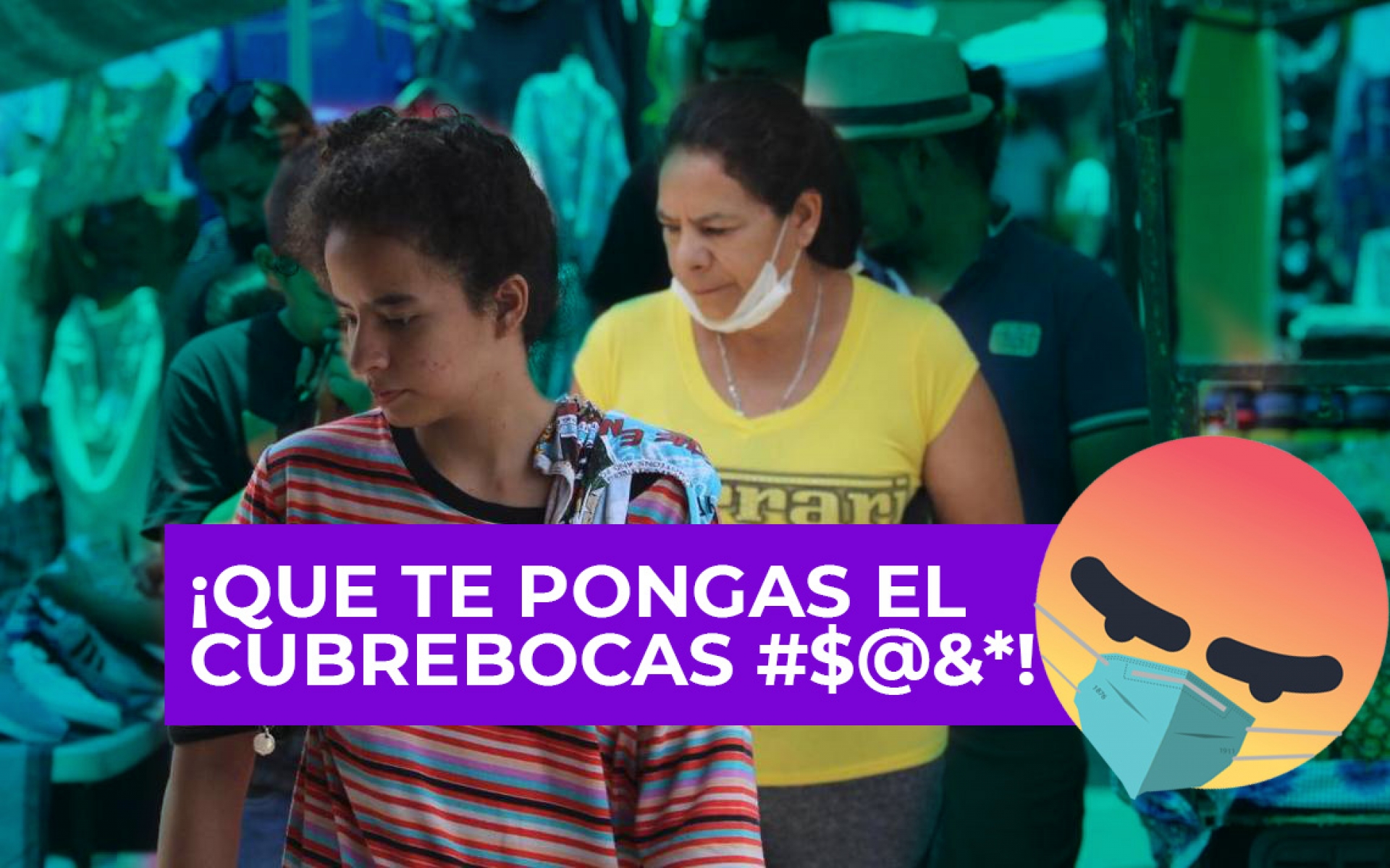 Clientes del mercado de Tlaquiltenango se resisten a usar cubrebocas