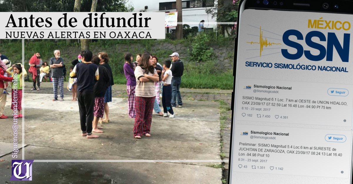Dos sismos, uno de 6.1 y otro de 5.4 grados, despiertan al país