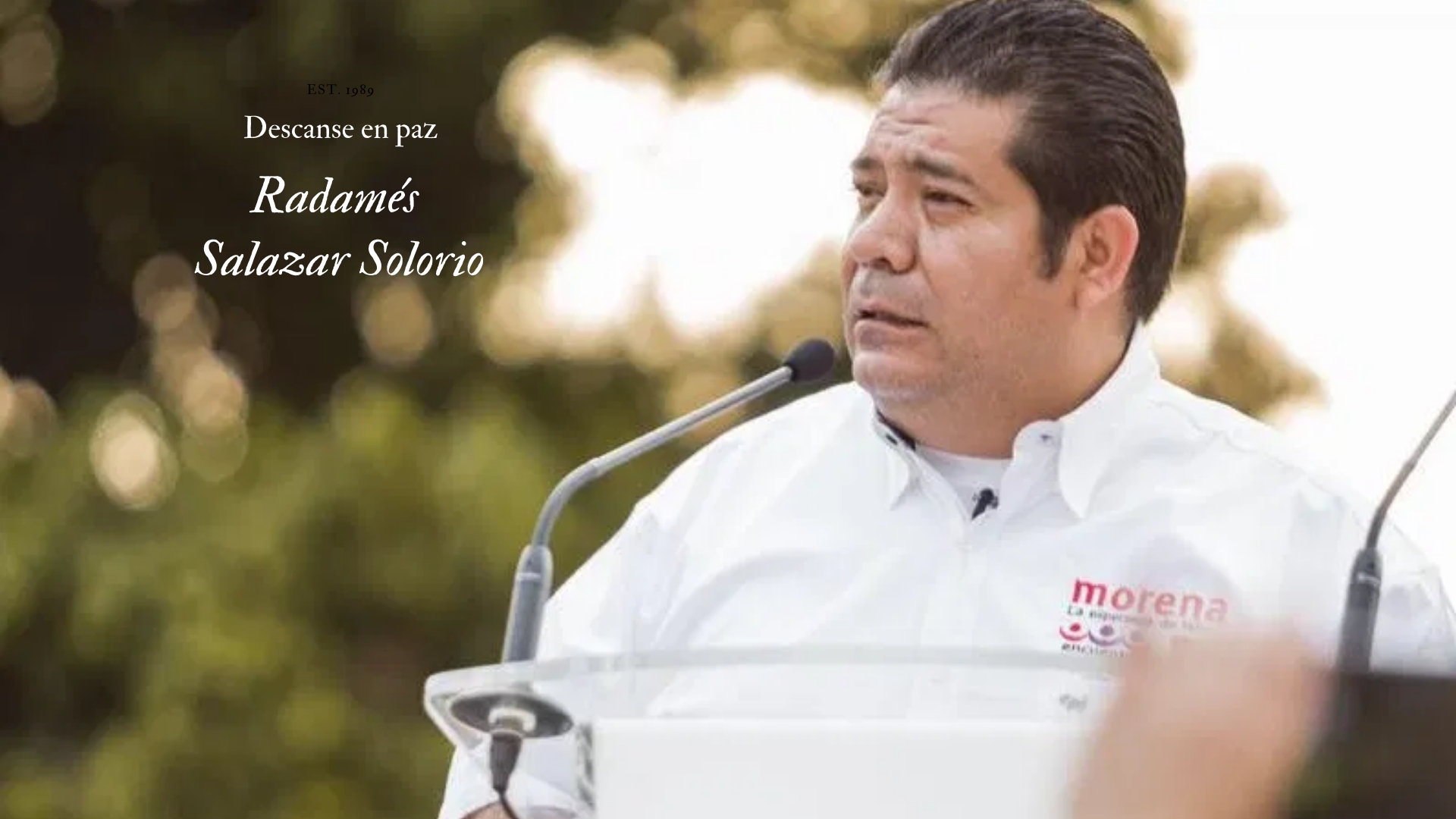 Nos unimos al dolor que embarga a nuestro amigo Rabindranath Salazar Solorio