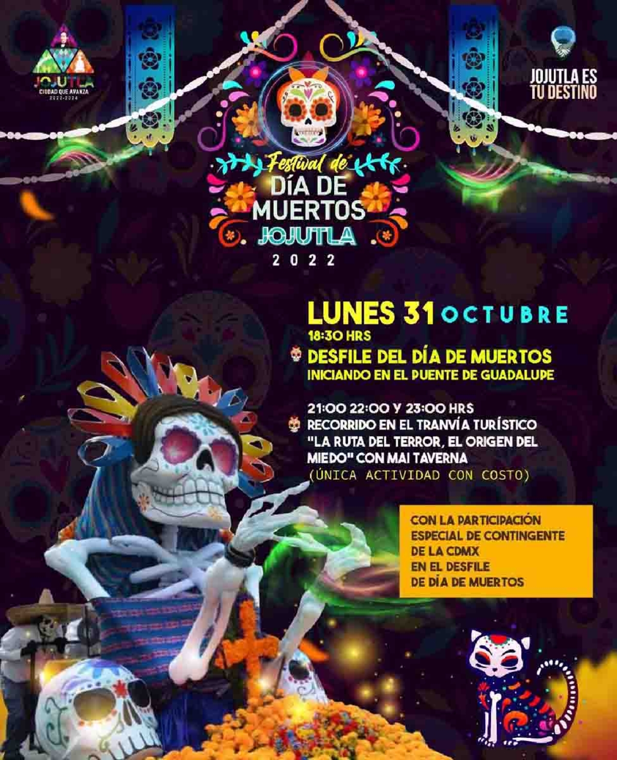 Anuncian desfile de día de muertos en Jojutla