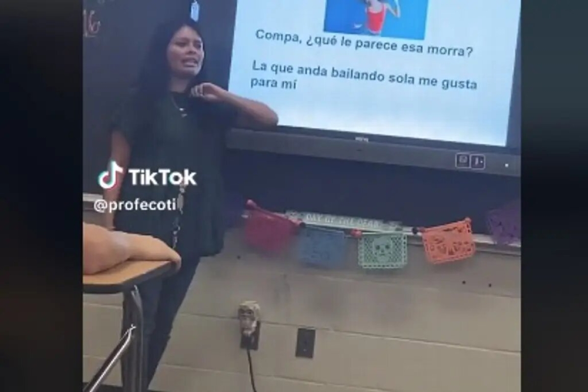 'Maestra ‘bélica': Enseña idioma español con la canción ‘Ella Baila Sola’ de Peso Pluma