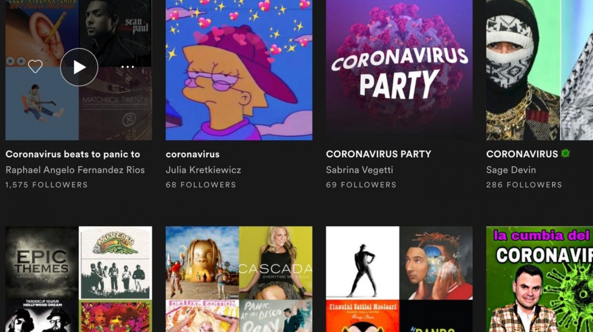 Playlists de Spotify inspiradas por coronavirus son tendencia en redes