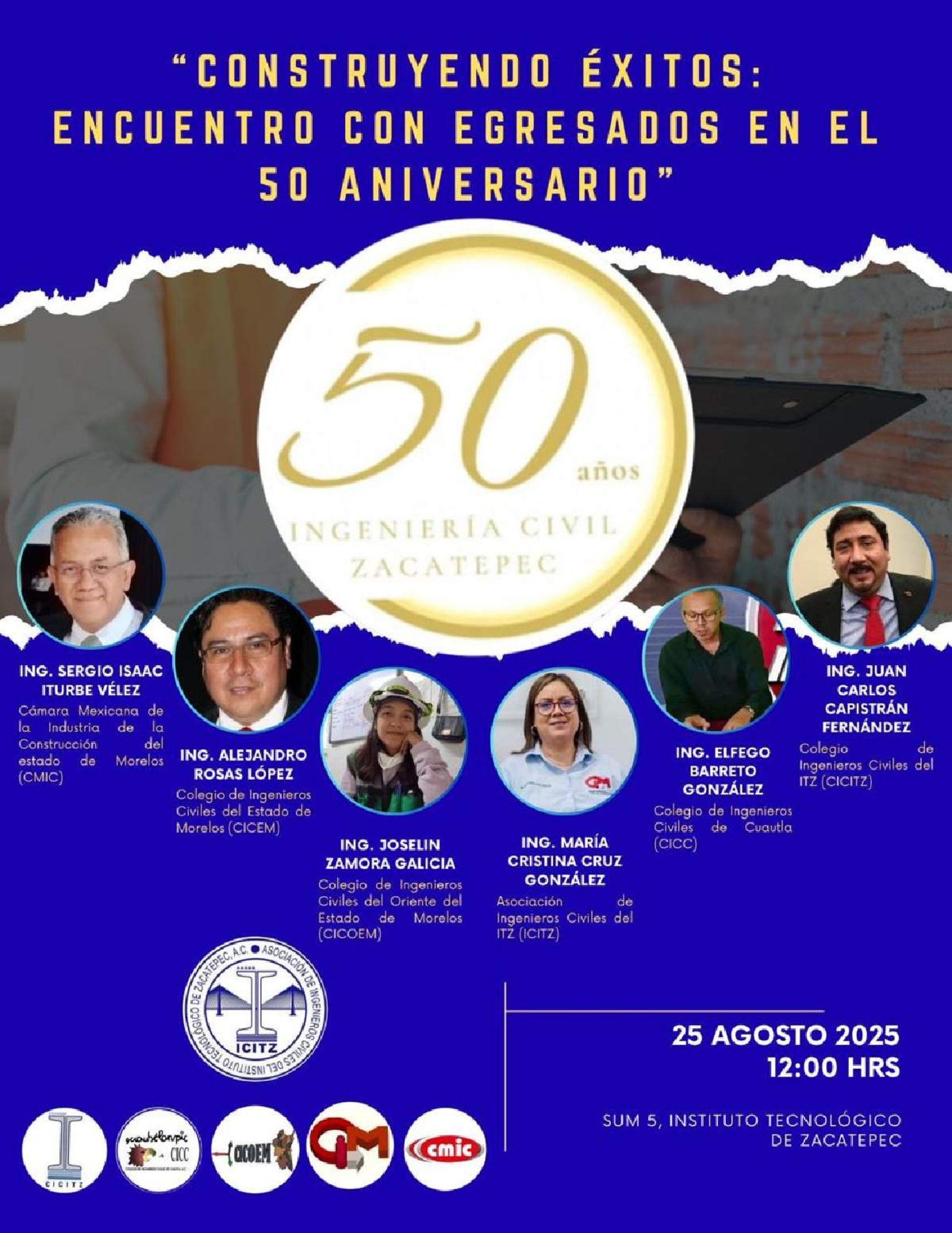 Celebra Ingeniería Civil del ITZ 50 aniversario