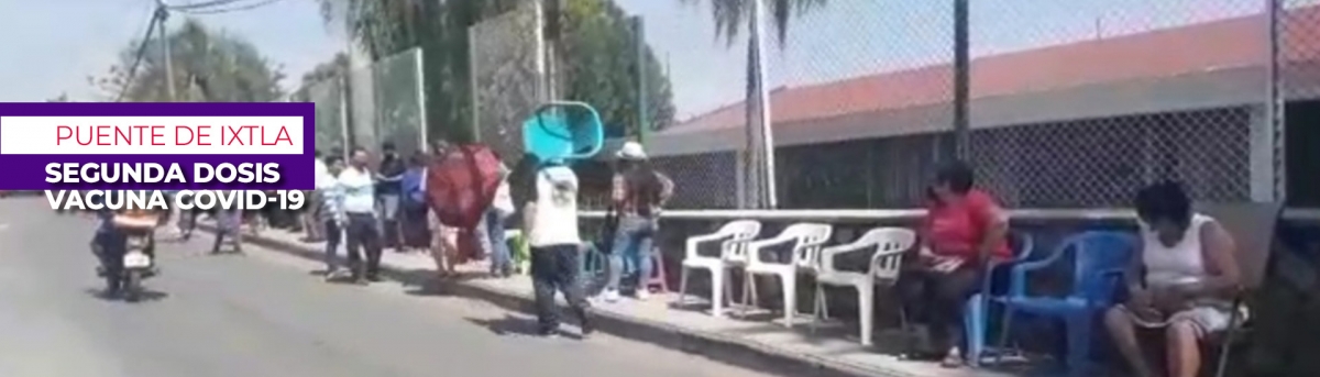 Hoy aplicarán segunda dosis de vacuna anticovid en Puente de Ixtla