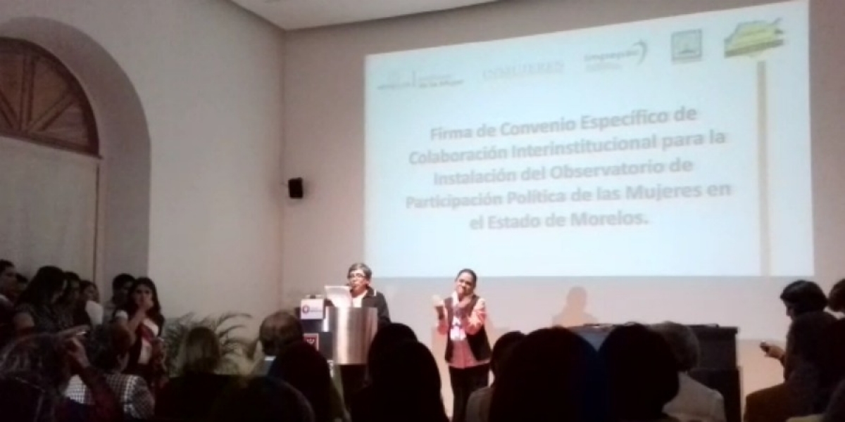 Firman convenio para instalar el Observatorio de Participación Política de las Mujeres de Morelos