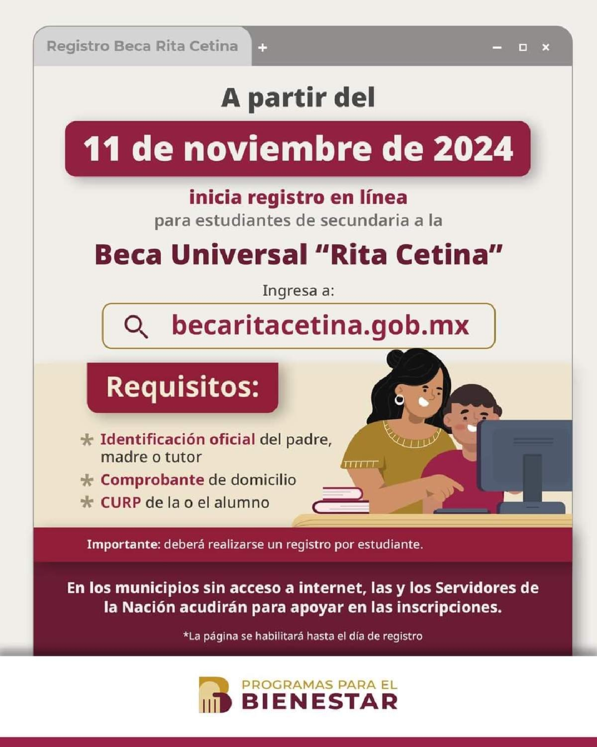 Inicia registro para beca 'Rita Cetina'