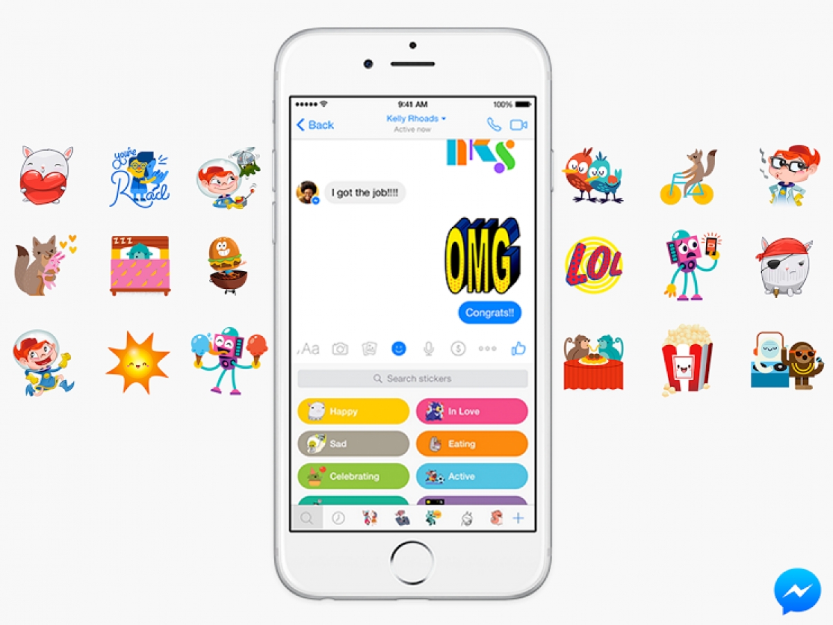 Facebook Messenger explica el motivo y uso de los stickers