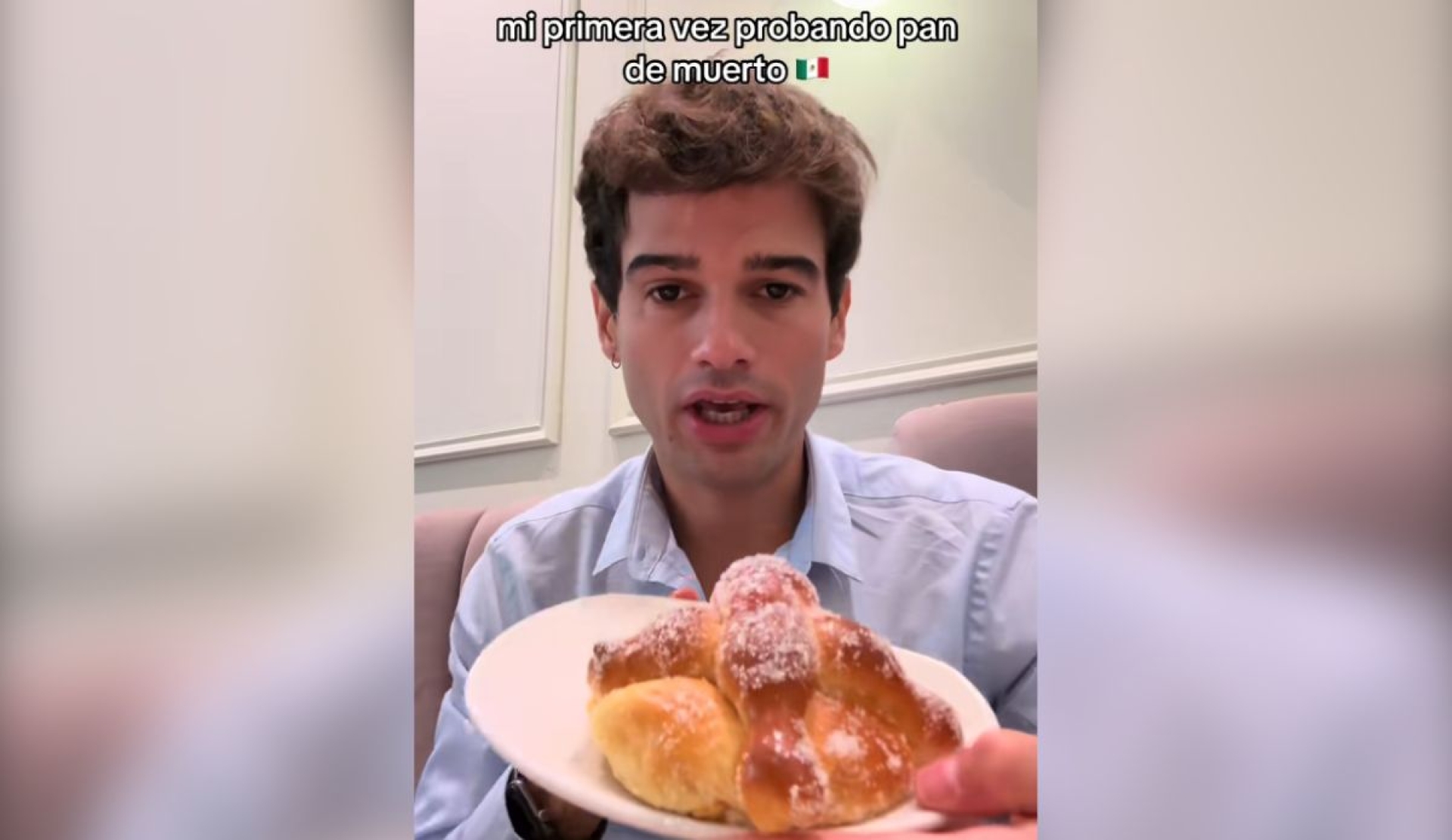 Influencer español genera polémica al criticar pan de muerto en TikTok