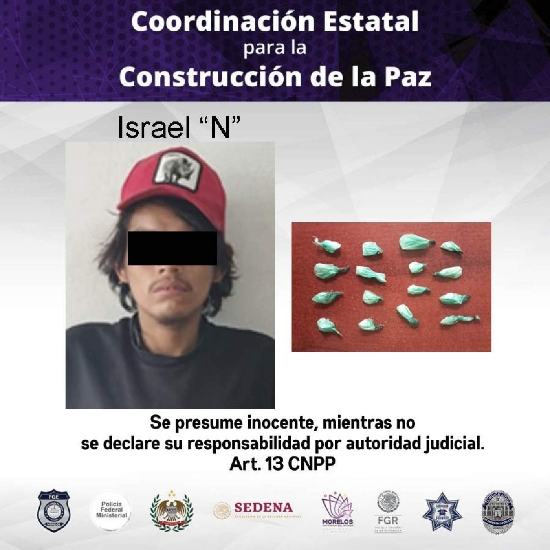 Atrapan a joven en poder de 'cristal'