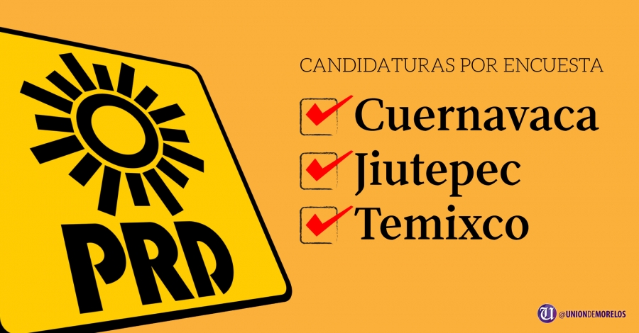 Candidaturas del PRD en Cuernavaca, Jiutepec y Temixco se decidirán por encuesta