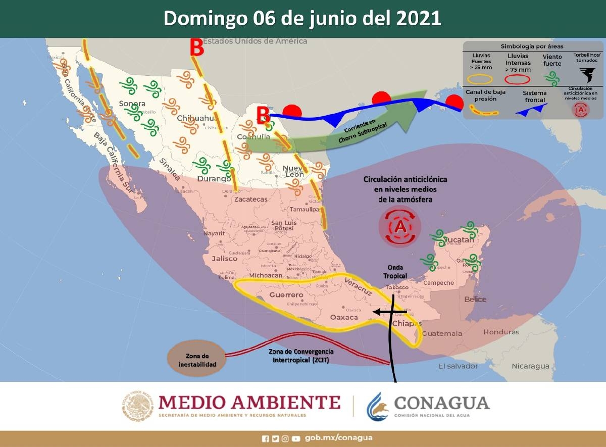 Habrá cielo medio nublado y posibles chubascos
