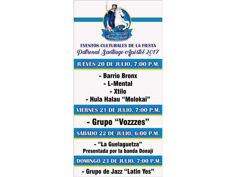Comienza programa cultural de la feria de Santiago apóstol
