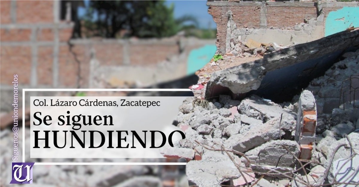 La tierra se sigue hundiendo en colonia de Zacatepec