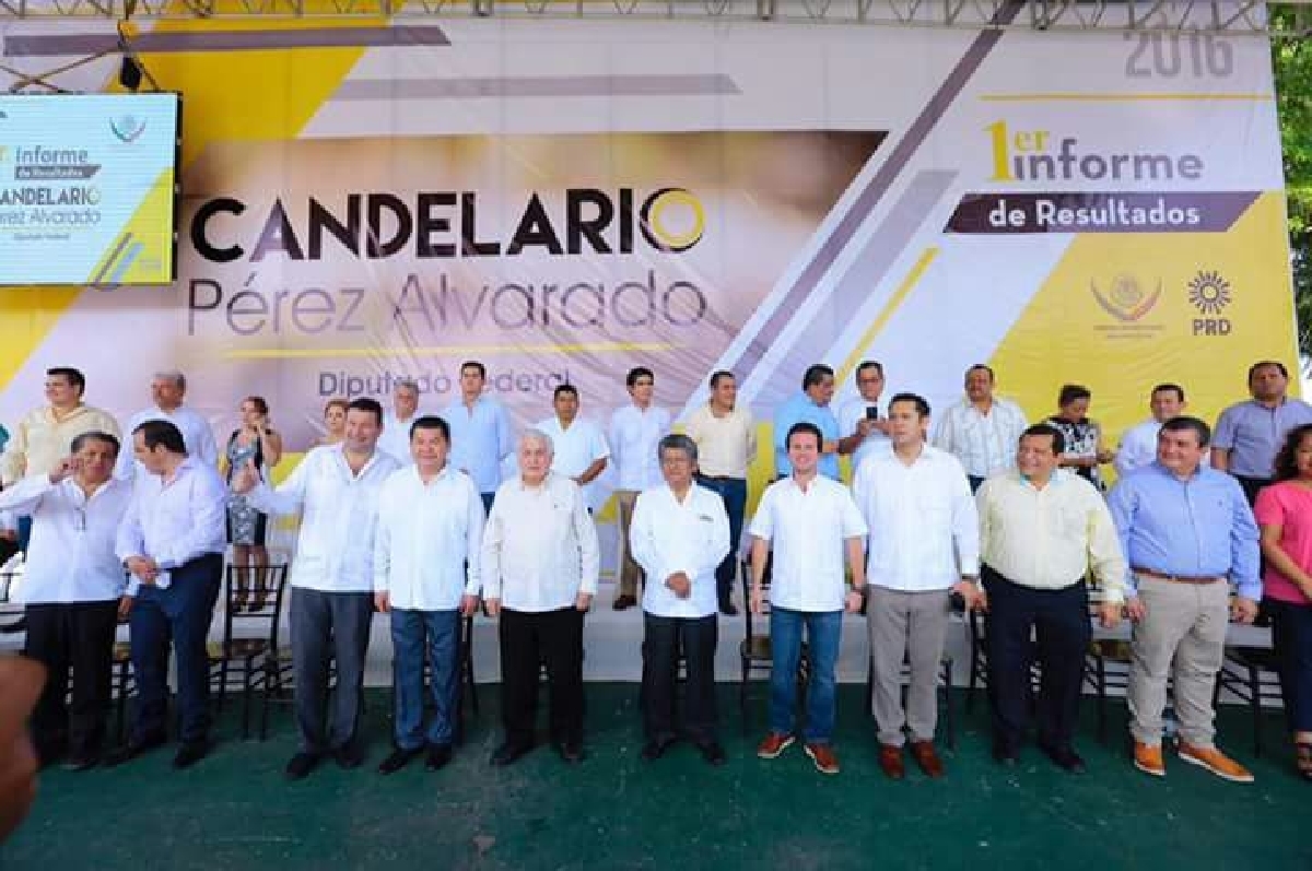 Asiste Cuauhtémoc Blanco a informe del diputado de Tabasco Candelario Pérez