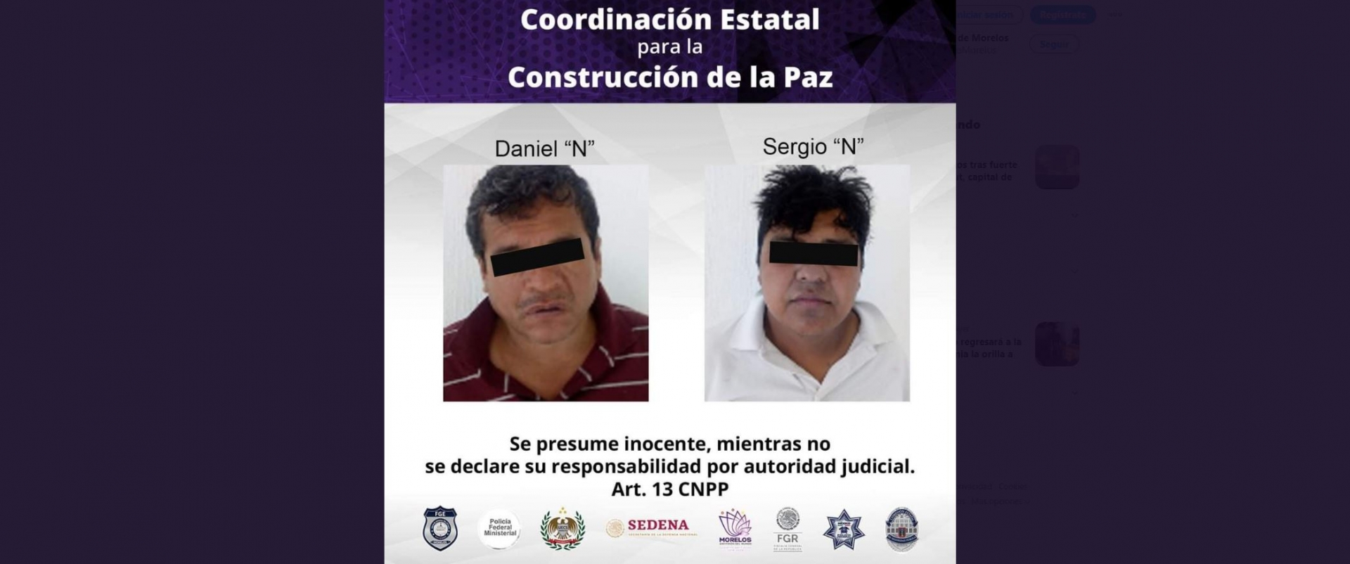 Atrapan a dos individuos que asaltaron una gasolinera