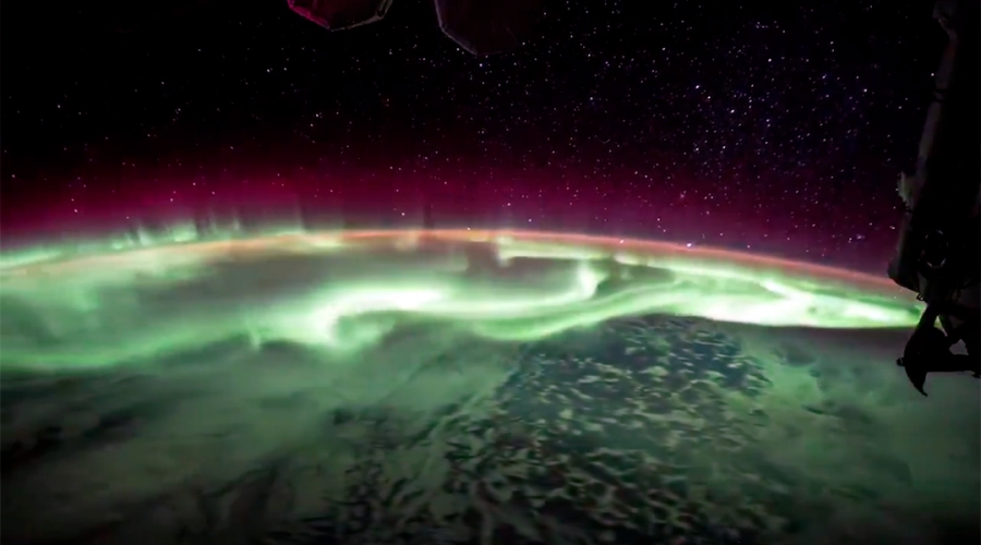 Un astronauta grabó una aurora boreal desde el espacio y el video es impresionante
