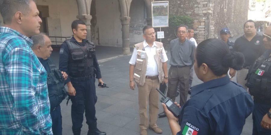 Evacuan a visitantes y personal en el Palacio de Cortés