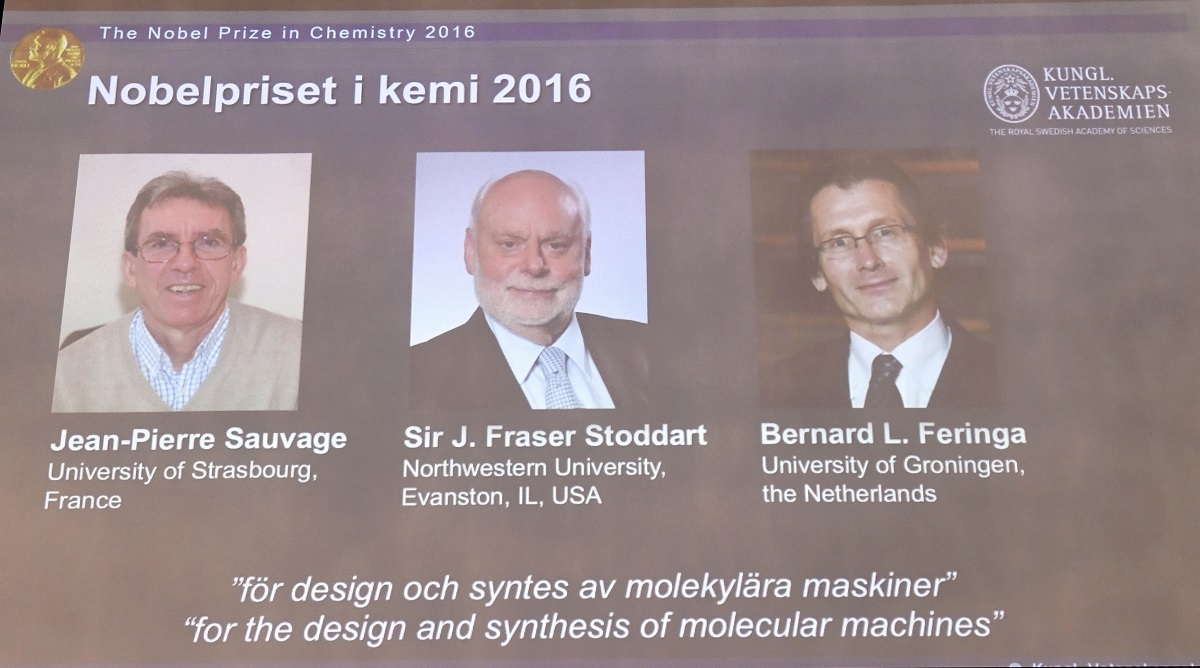 Otorgan Nobel de Química a un francés, un británico y un holandés
