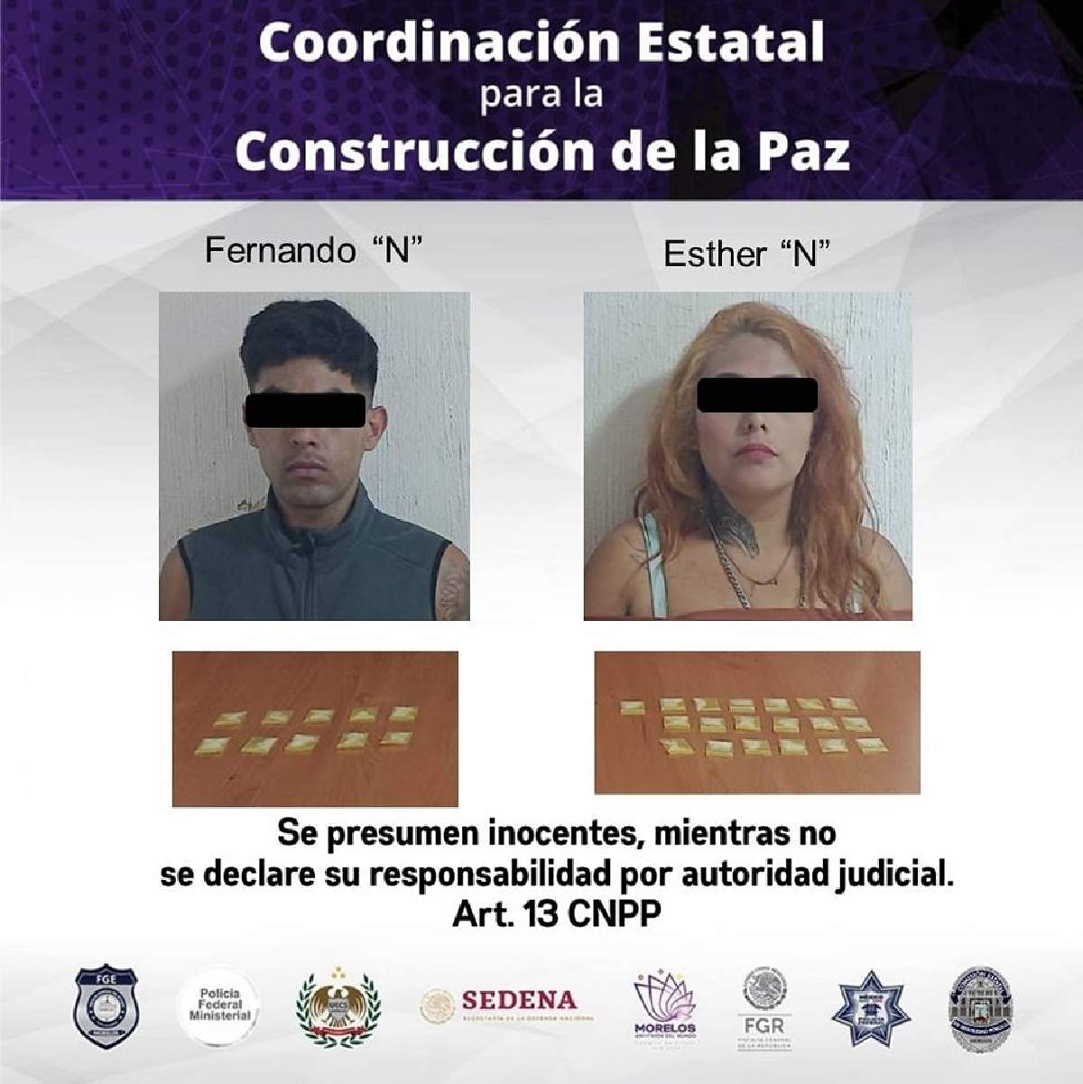 Atrapan a pareja en posesión de cristal