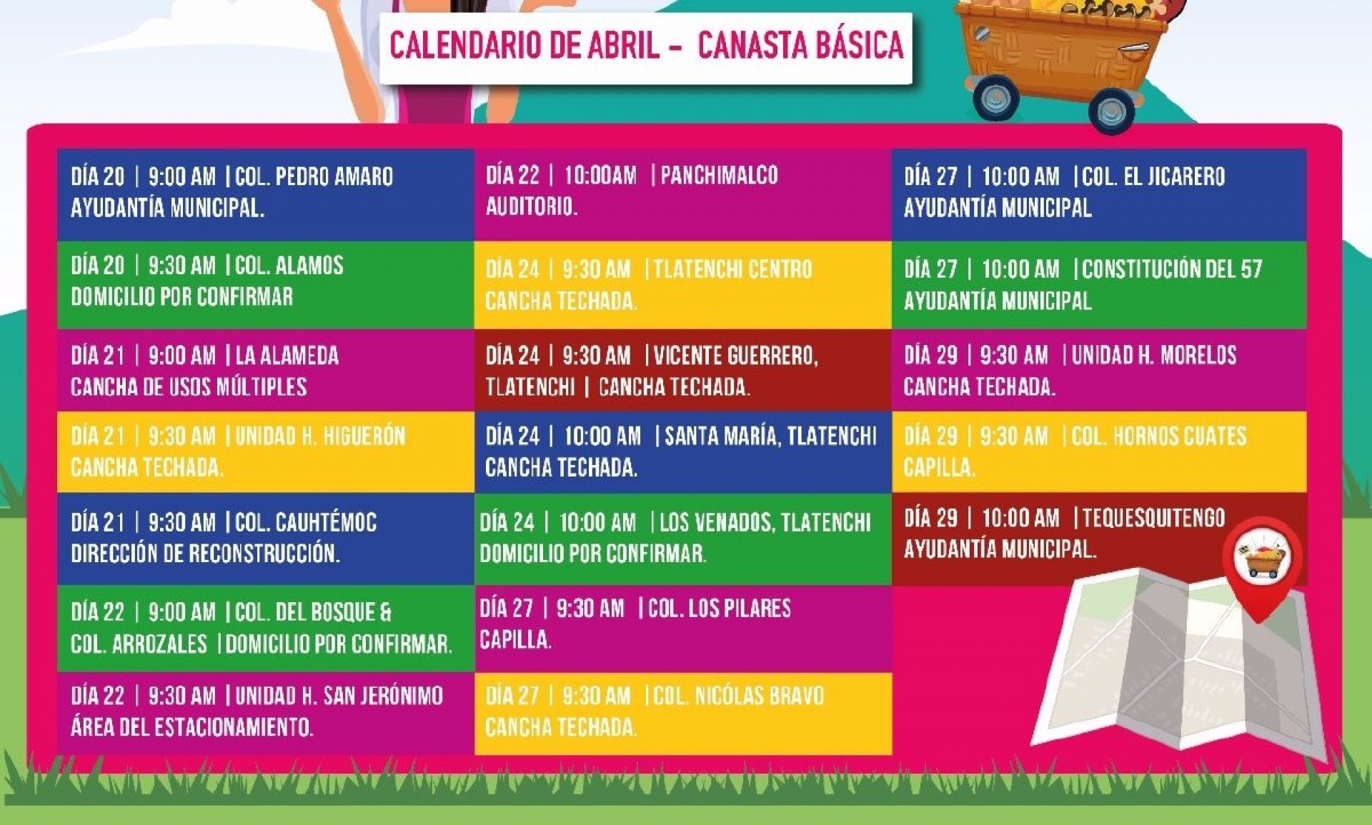 Reanudan programa de canasta básica en Jojutla