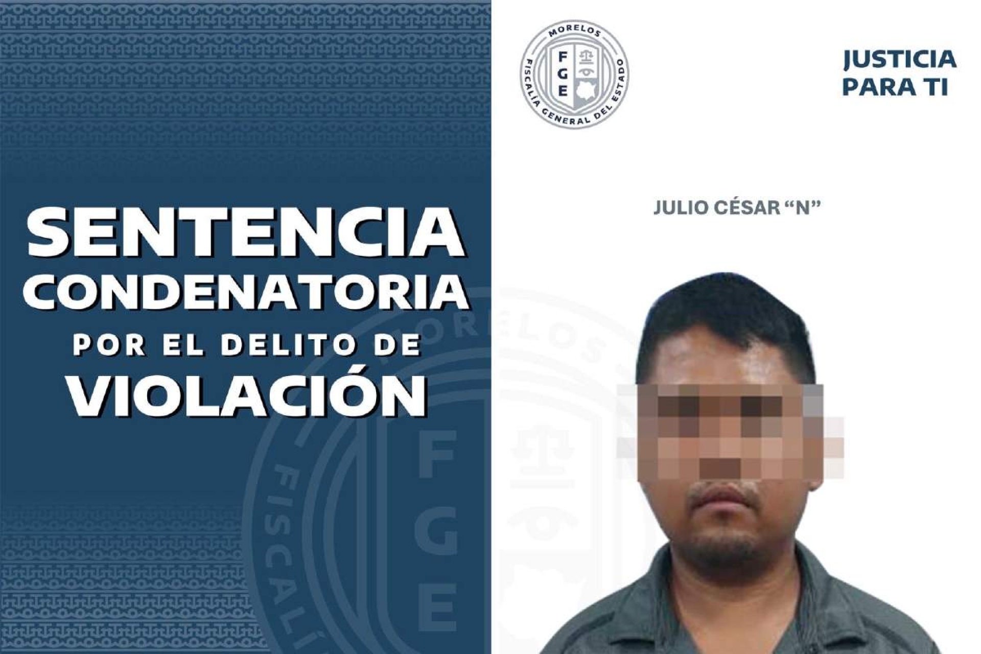 Sentencian a violador a 25 años de prisión