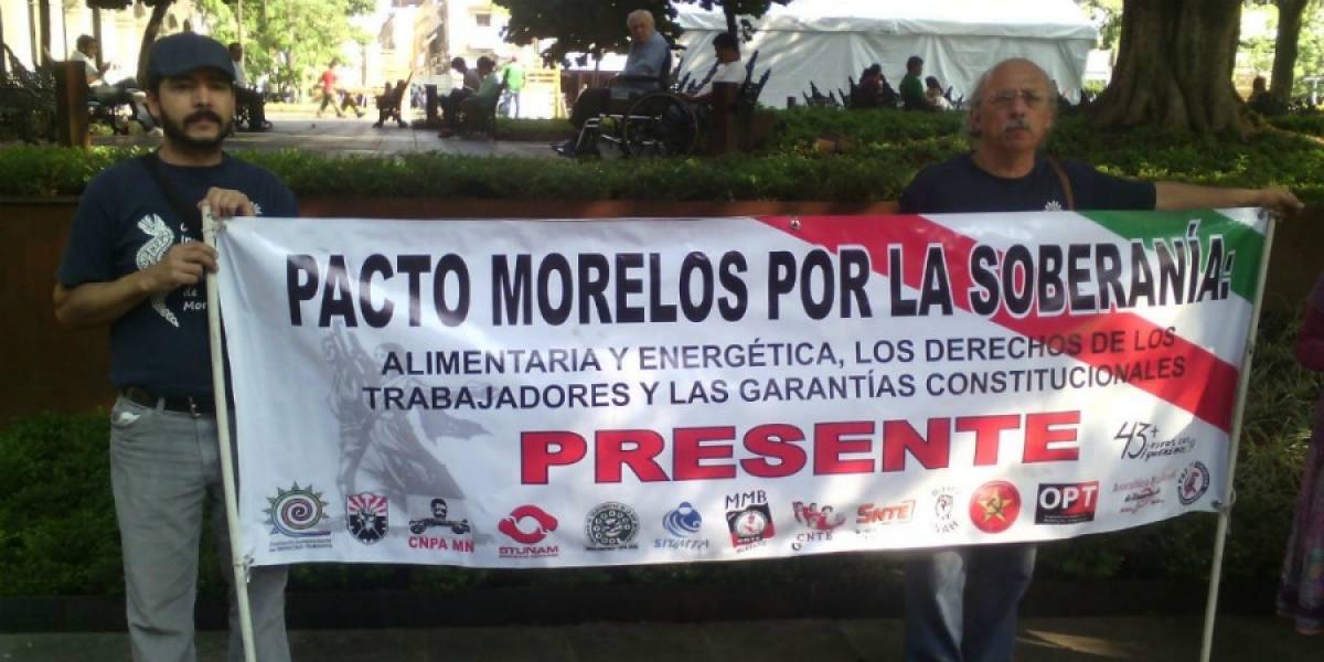 Se manifiesta contra feminicidios el Pacto Morelos por la Soberanía Alimentaria, en Cuernavaca