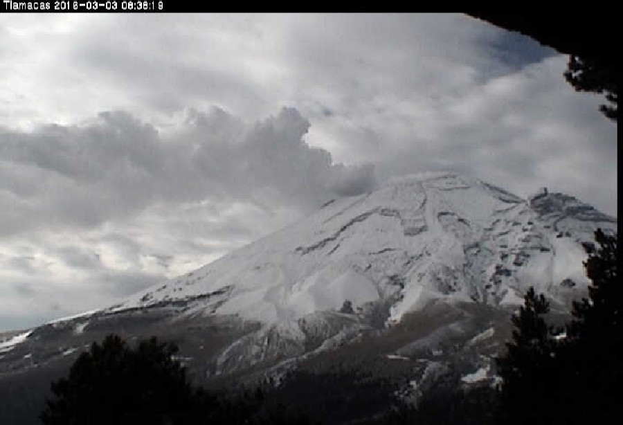 Aumentan exhalaciones y explosiones en el Popocatépetl
