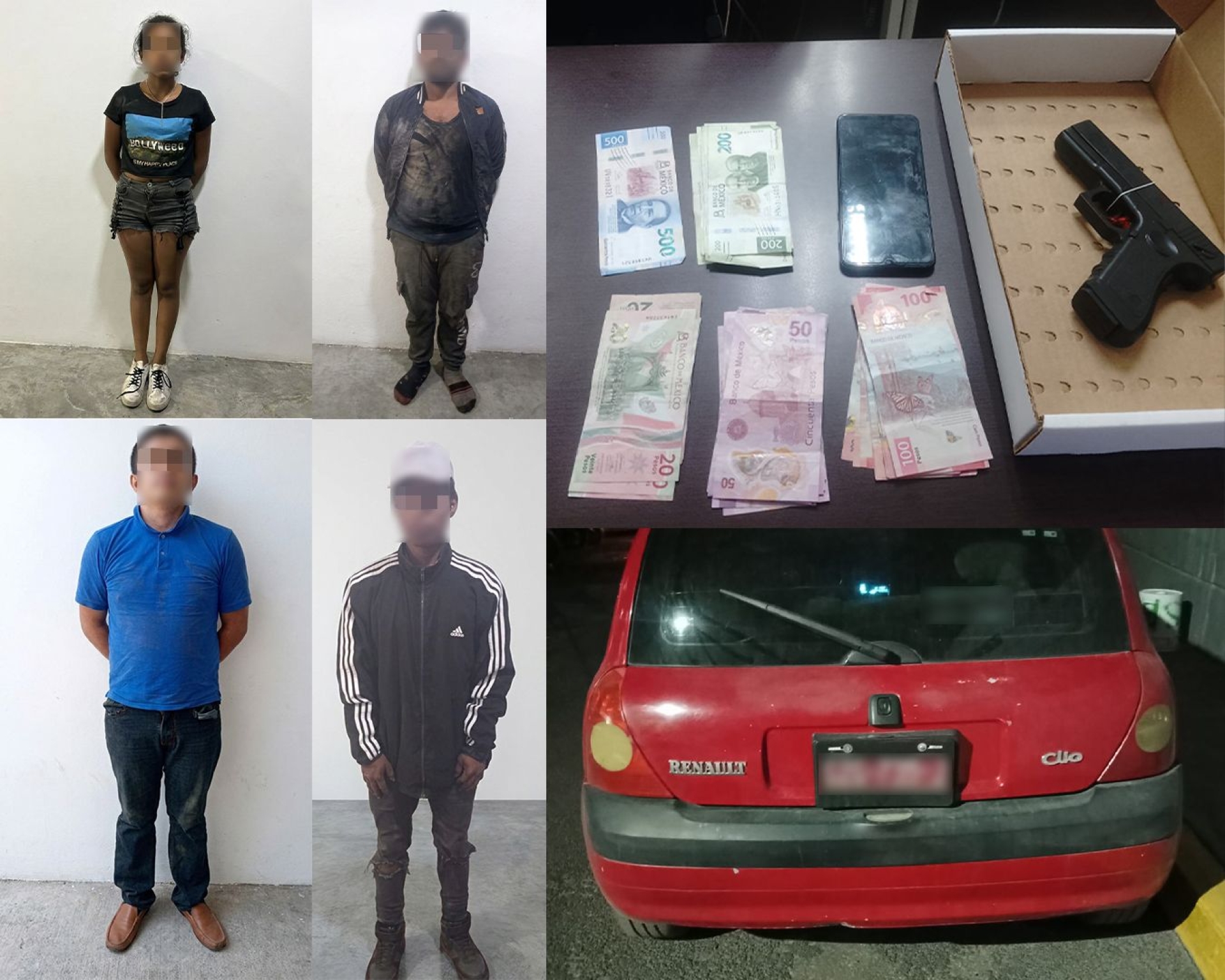 Realizó Secretaría de Seguridad Pública de Jiutepec detención de cuatro personas, tras reporte de robo