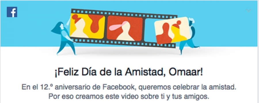 Facebook celebra 12 años con el "Día de los Amigos"