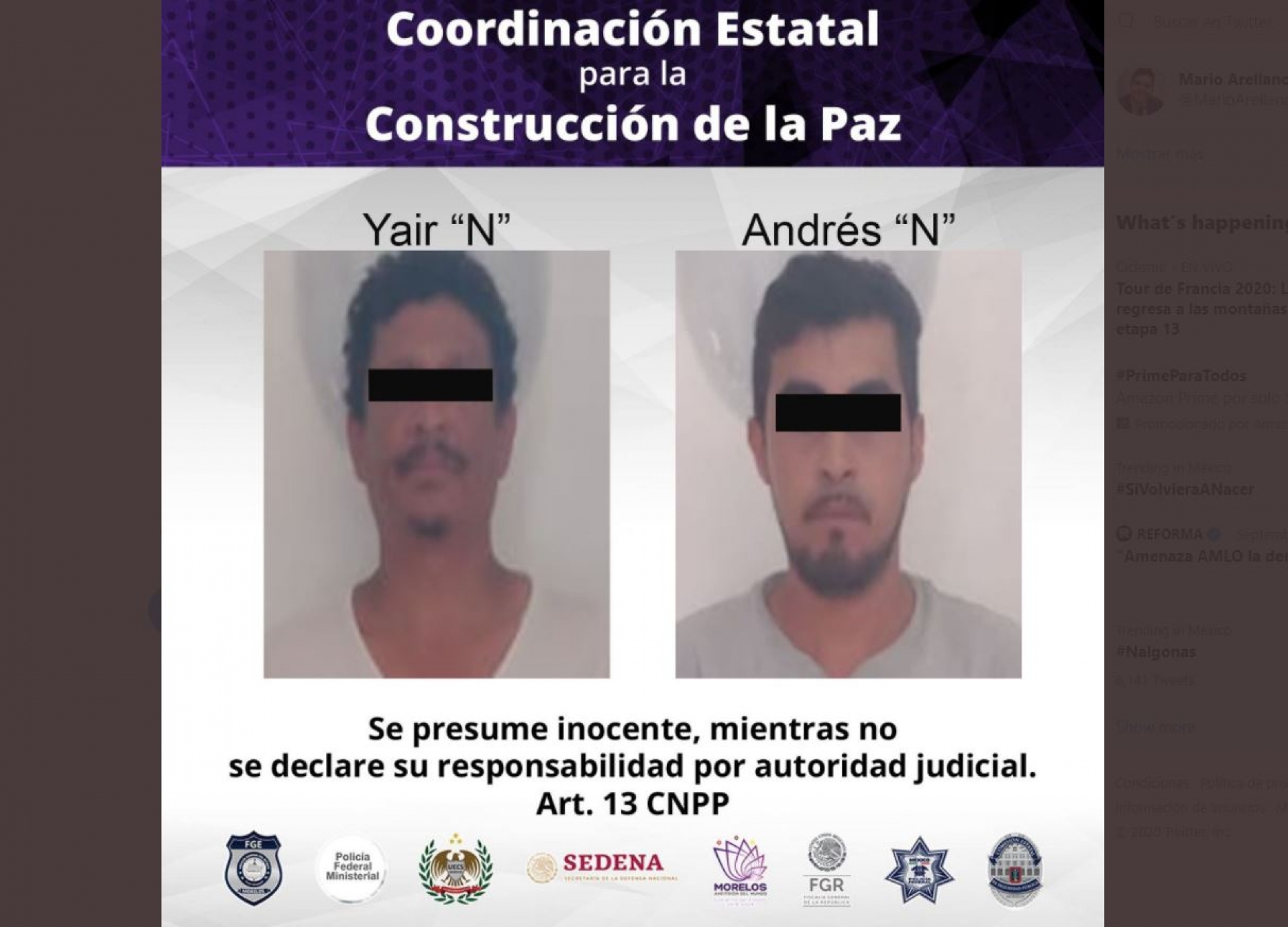 Los descubrieron robando cable