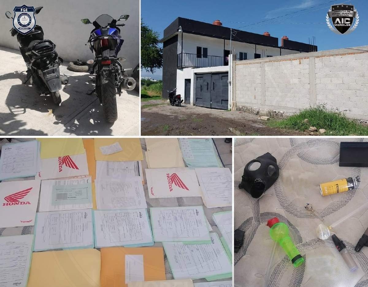 Utilizaban una vecindad para ocultar motos robadas