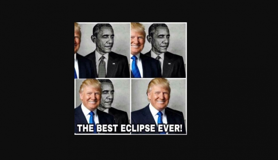 Trump retuitea meme donde eclipsa a Barack Obama