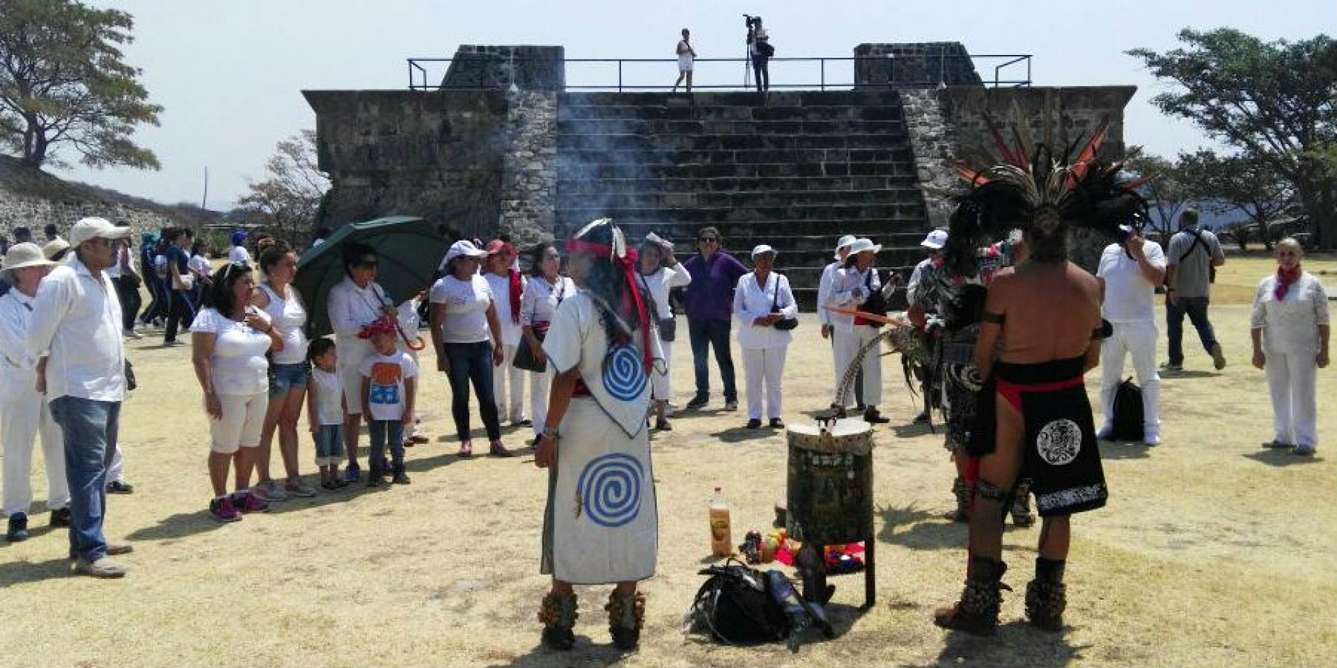 Llevan a cabo ritual prehispánico en la zona arqueológica de Xochicalco