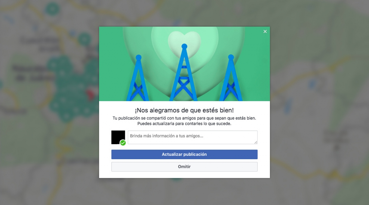 Facebook activó el Safety Check en México, luego del sismo con epicentro entre Puebla y Morelos
