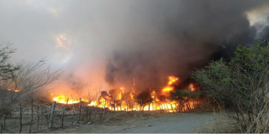 Continúa activo el incendio en el tiradero de Zacatepec