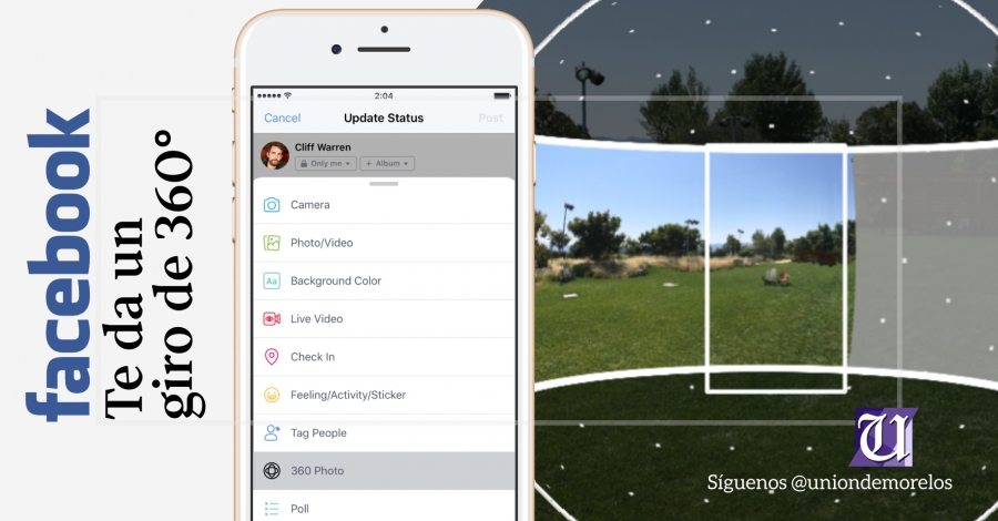 Facebook permitirá capturar fotos de 360 grados