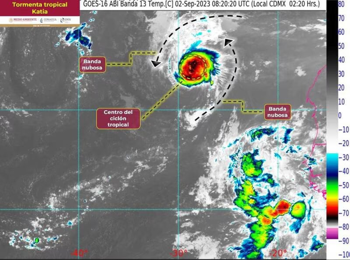 Se forma la tormenta tropical Katia; en estas entidades habrá fuertes lluvias