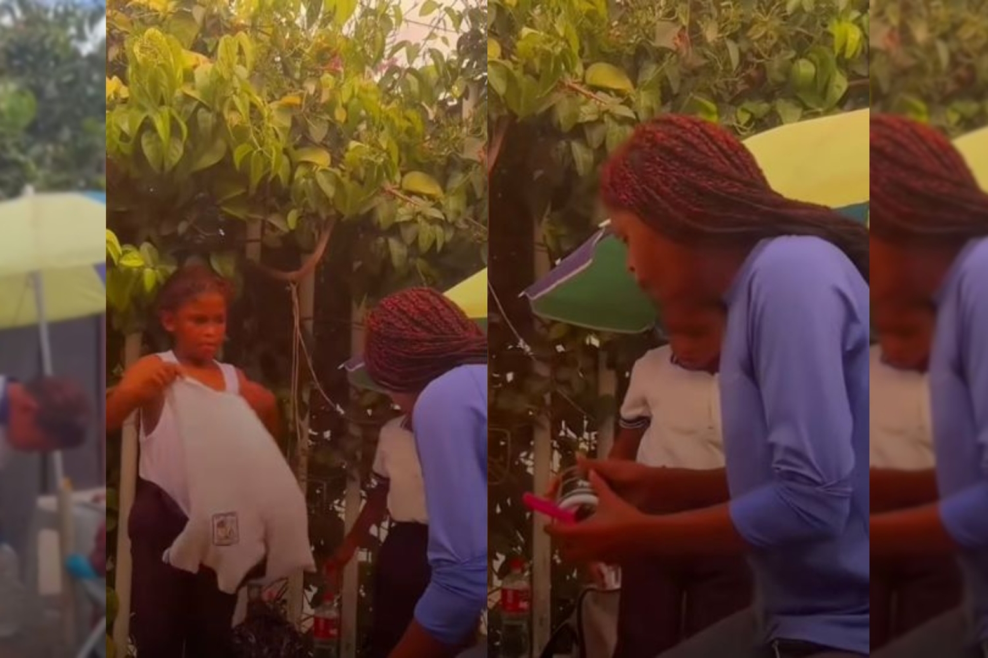Mujer limpiavidrios conmueve en redes tras alistar a sus hijos para ir a la escuela en medio del tráfico