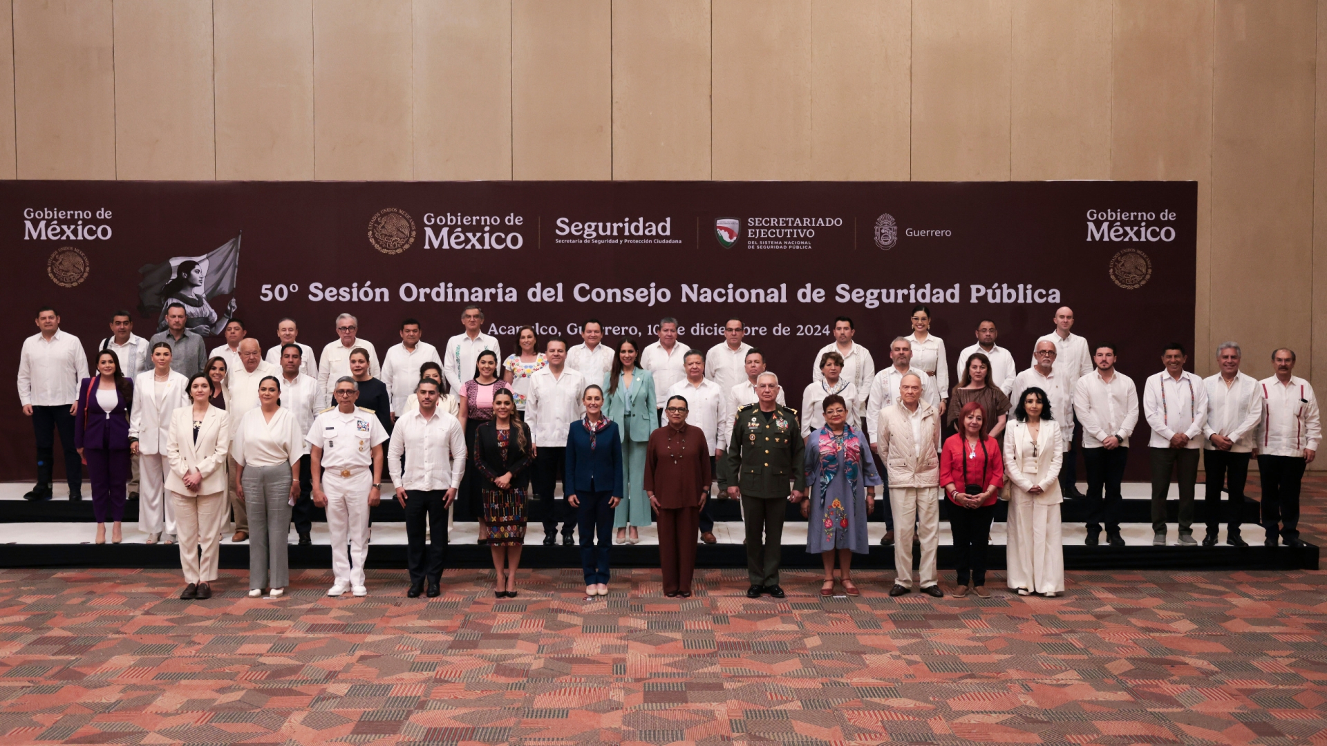 Participa gobernadora Margarita González Saravia en 50 sesión ordinaria del Consejo Nacional de Seguridad Pública