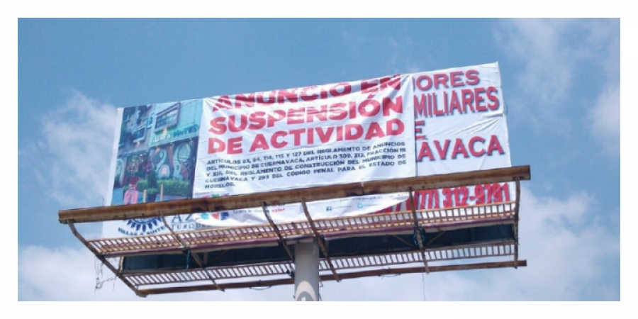 Se han clausurado 30 espectaculares en Cuernavaca